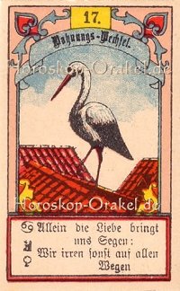 Der Storch im Widder Monatshoroskop an diesem Tag