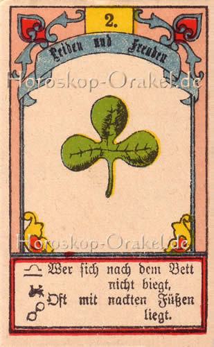 Gustav Kühn Wahrsagekarten der Klee