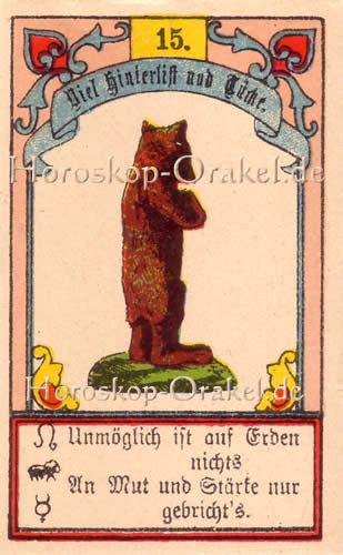 Gustav Kühn Wahrsagekarten der Bär
