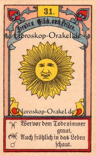 Gustav Kühn Wahrsagekarten die Sonne